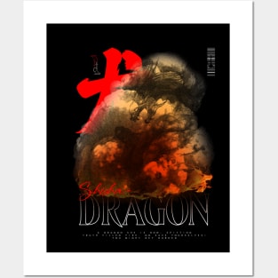 Raging smoke dragon Posters and Art